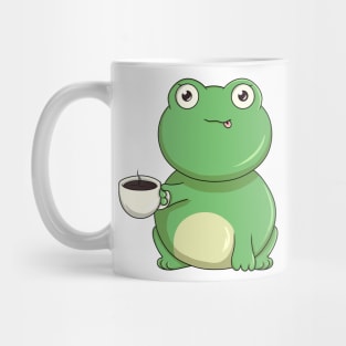 Frog with Cup of Coffee Mug